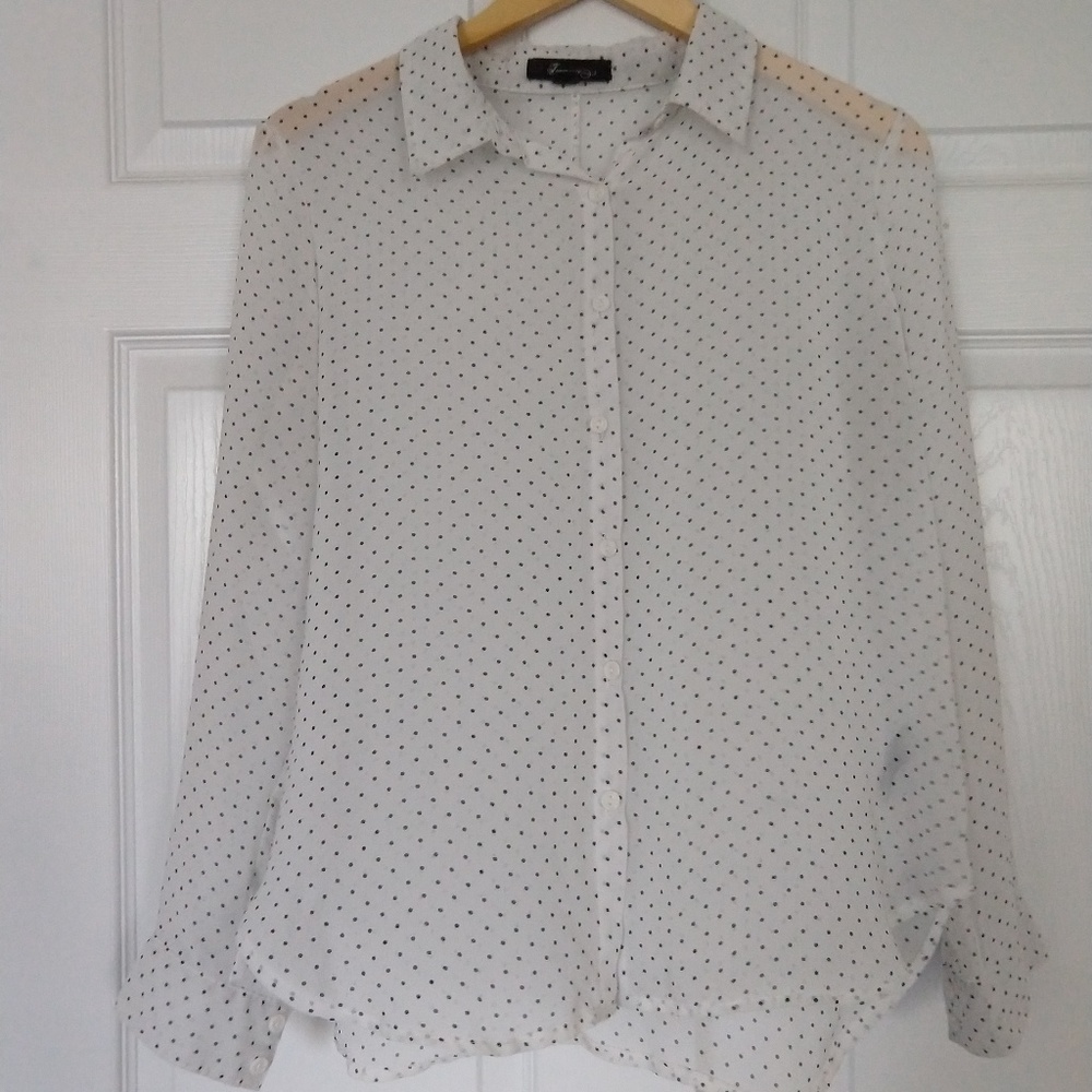 Women's black and white polka dot Blouse